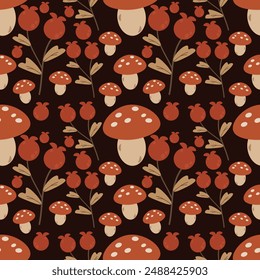 Autumn  vector ilustration seamless patern.Great for textile,fabric,wrapping paper,and any print.