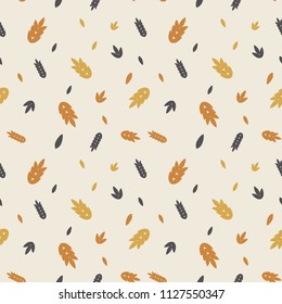 autumn vector leaf seamless pattern