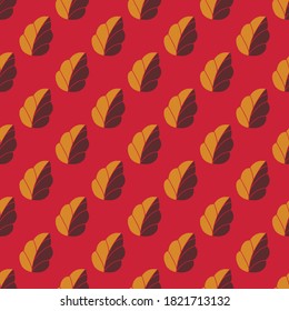 Autumn vector leaves seamless pattern