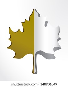 AUTUMN VECTOR PAPER LEAF / Vectorial image easy to modify. 