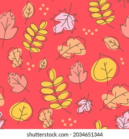 autumn vector pattern seamless leaf