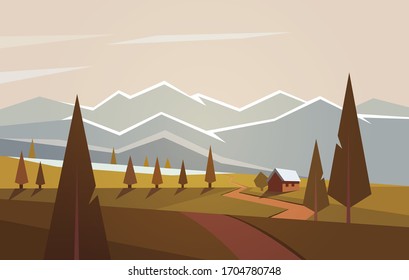 Autumn - vector picture, art, illustration.