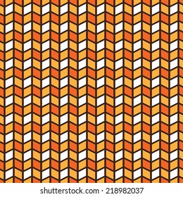 Autumn vector seamless pattern. Endless texture for wallpaper, fill, web page background, texture. Halloween and thanksgiving geometric ornament. Orange and white colors