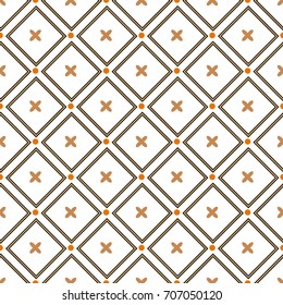 Autumn vector seamless pattern. Endless texture for wallpaper, fill, web page background, texture. Set of halloween and thanksgiving geometric ornament. Orange and white colors