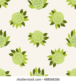 Autumn vector seamless pattern. Hand draw autumn leaves background.