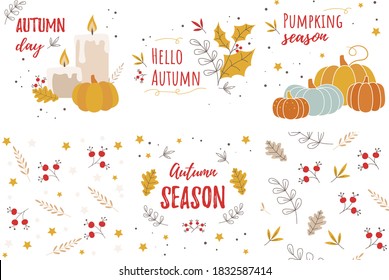 Fall Festival Autumn Stickers Vector Vector Art & Graphics