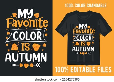 Autumn vector t shirt design and also for print on demand