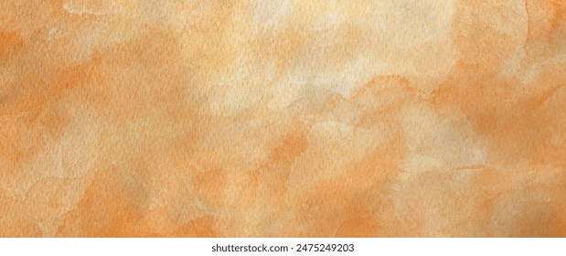 Autumn vector watercolor texture. Hand drawn Yellow abstract vector illustration for background. Template for design. Vintage grunge surface. Empty blank.