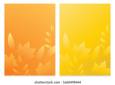 Autumn Vector With Yellow And Orange Background.