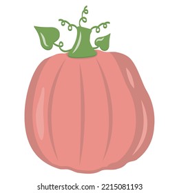 Autumn vegetable pumpkin, color vector isolated illustration icon
