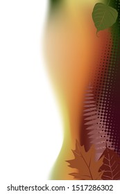 Autumn vertical banner with a space for a text - vector illustration