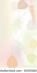 Autumn vertical banner with space for a text - vector illustration