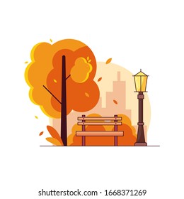 Autumn Vibes Flat Illustration Design