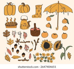 Herbstvillen-Kollektion für Grafikelemente