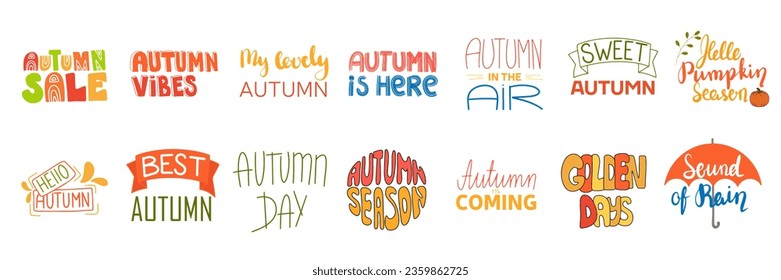 Autumn vibes, Autumn is here, Autumn sale, Golden days, Sound of rain, Hello pumpkin season.