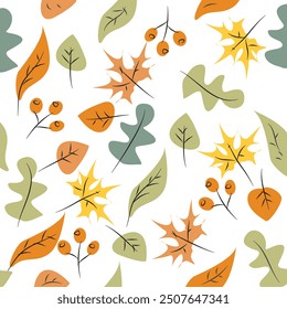 Autumn Vibes Pattern Background Vector