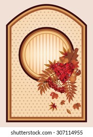 Autumn vintage background, vector illustration
