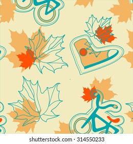 Autumn vintage vector pattern
