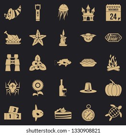 Autumn walk icons set. Simple set of 25 autumn walk vector icons for web for any design