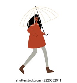 Autumn walking people vector illustrations clipart, girl, guy, couple, family, child, elderly people, old people in flat style.