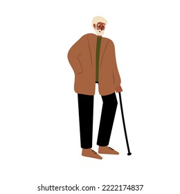Autumn walking people vector illustrations clipart, girl, guy, couple, family, child, elderly people, old people in flat style.