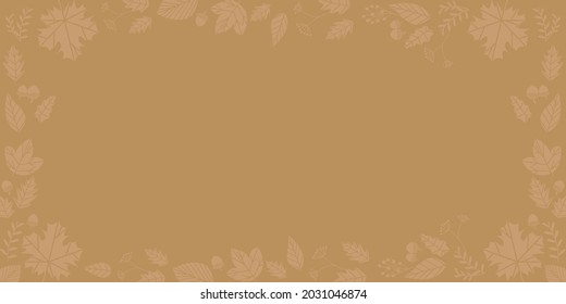  Autumn wallpaper illustration. Autumn leaves decoration on color background. Simple background for fall event, banner, graphics design. vector illustration.