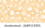 Autumn watercolor leafs vector pattern. Fall leaves seamless print