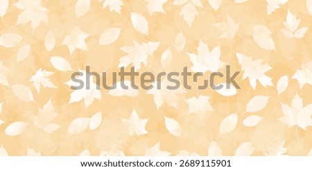 Autumn watercolor leafs vector pattern. Fall leaves seamless print