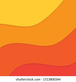 autumn wavy background- vector illustration