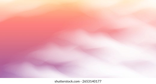 Autumn wavy clouds background. Cloudy sky banner template