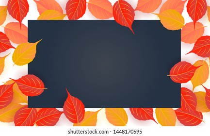 Autumn web banner template.vector illustration