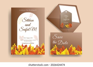 diseño otoñal con hojas vectoriales realistas.
diseño con hojas de otoño y hojas amarillentas. se puede usar para invitaciones a eventos, fiestas, celebraciones y más. archivo vector eps 10