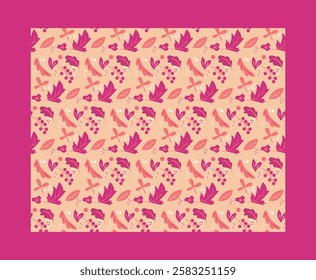 Autumn Whimsy A Playful Foliage Pattern background