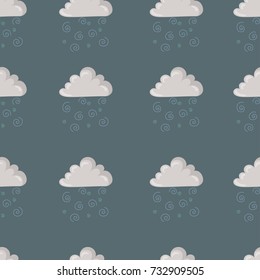 autumn wind cloud seamless pattern