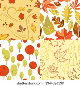 Autumn Wind Vector Illustration Backgrouund Design