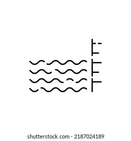 Autumn Wind weather. Meteorology vector line icon illustration. Cloud and cloudy autumn weather. Rain and rainy or Windy. Temperature. Flood and overflow. Danger warning 