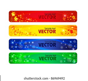 autumn and winter banners