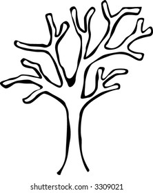 árbol muerto de otoño o invierno