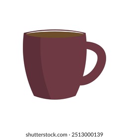 Autumn winter red mug illustration