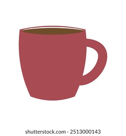 Autumn winter red mug illustration