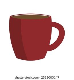 Autumn winter red mug illustration