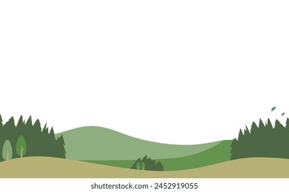 
Autumn withered mountain and field background frame illustration