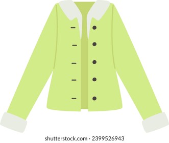 Autumn Women Jacket Vector Illustration