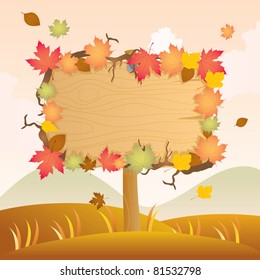 Autumn Wood Signage