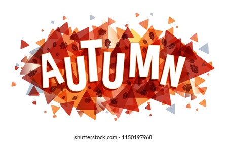 Autumn word creative concept