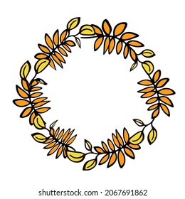 Autumn wreath frame holyday decor for Thanksgivin 