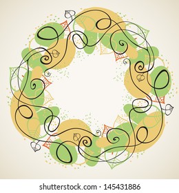 Autumn  wreath. Seasonal background.