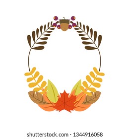 Autumn Wreath Vector Illustration