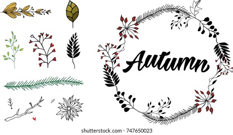 Autumn Wreath Vector Illustration