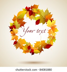 Autumn yellow background with place for text.